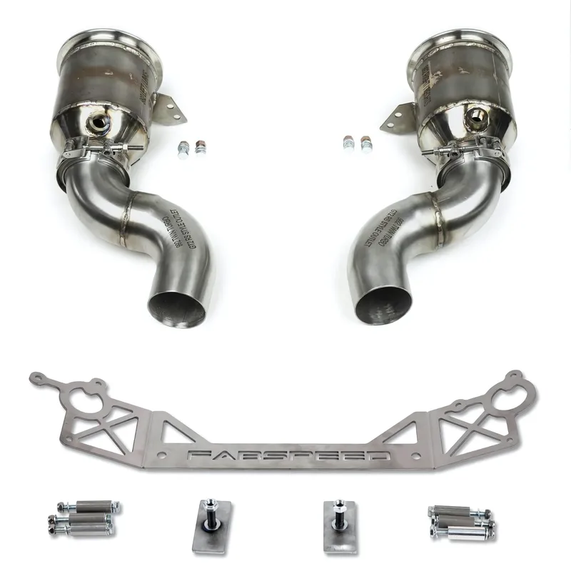 Fabspeed Porsche 992 Carrera Sport Catalytic Converters with GT2RS Style Outlets (2021+)