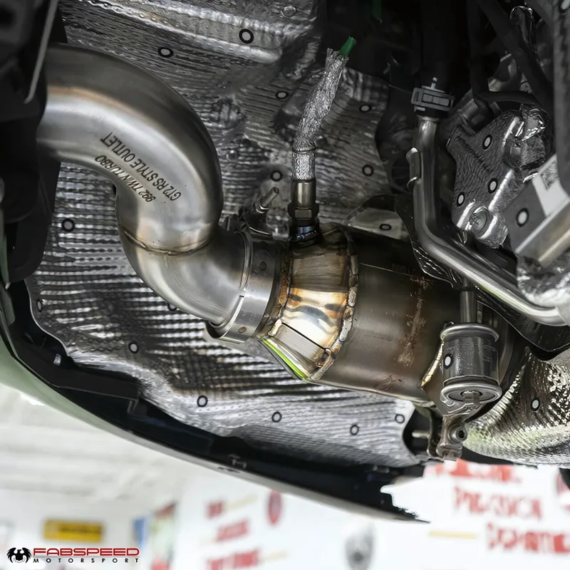 Fabspeed Porsche 992 Twin Turbo / Twin Turbo S Sport Catalytic Converters with GT2RS Style Outlets (2021+)