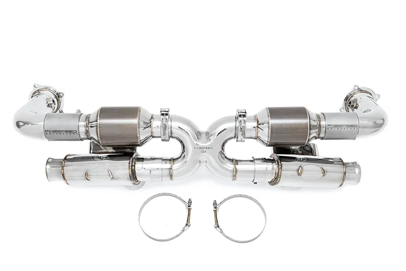 Fabspeed Porsche 993 Turbo Modular Competition Link Pipes. X-Pipe ONLY