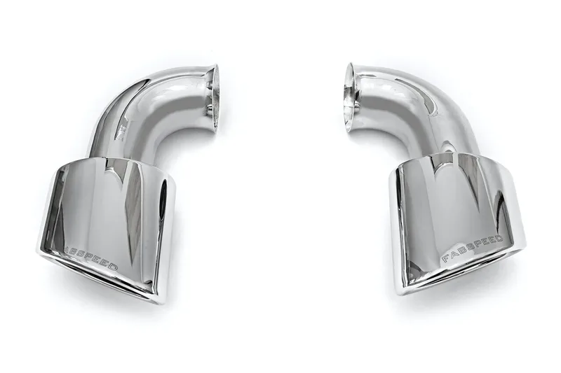 Fabspeed Porsche 993 Twin Turbo Muffler Bypass Pipes with tips (1995-1998)