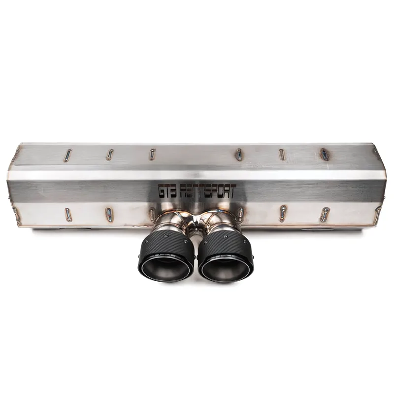 Fabspeed Rennsport Muffler Porsche 997-991.2 GT3 OEM style with satin black tips